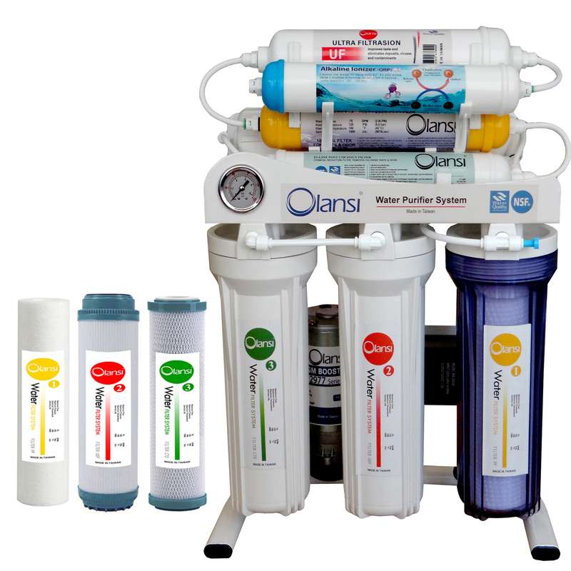 دستگاه تصفیه کننده آب اولانسی مدل  REVERSE OSMOSIS - AT8400 به همراه فیلتر مجموعه 3 عددی