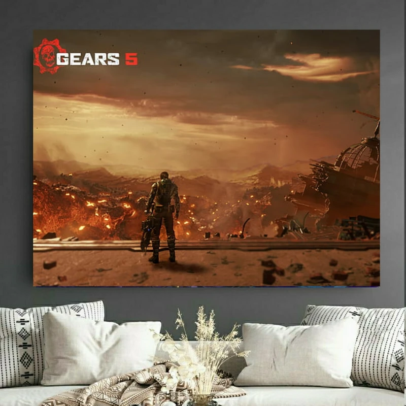 تابلو بوم طرح مخمل ویدئو گیم مدل gears کد BK24113