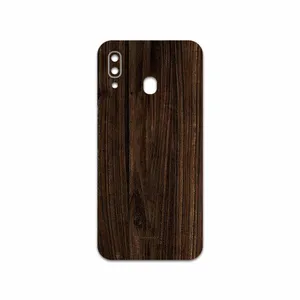 MAHOOT Dark Walnut Wood Cover Sticker for Samsung Galaxy M10s
