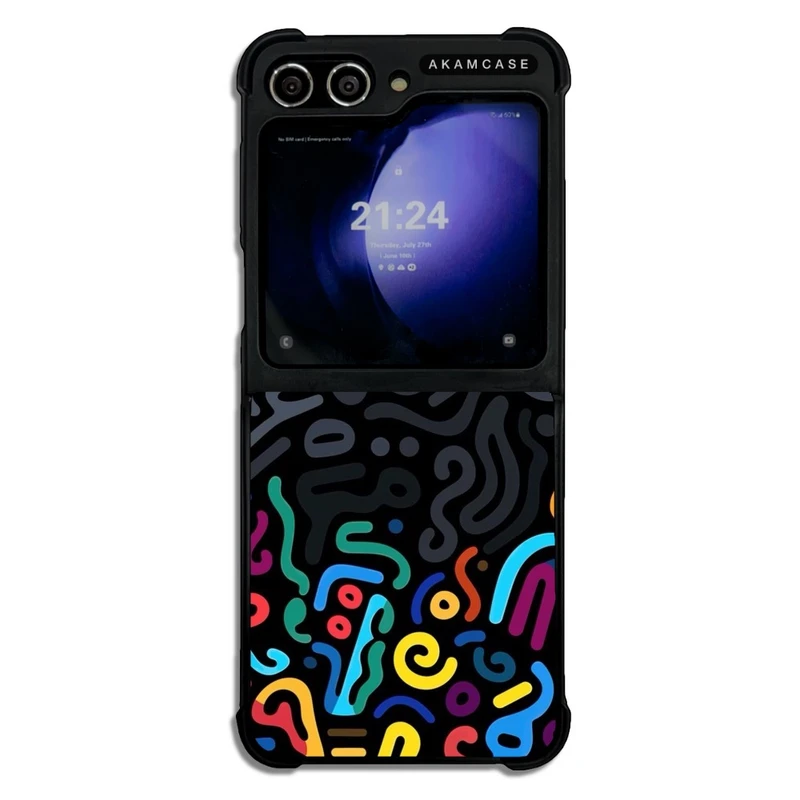 کاور آکام مدل AMC-WSGZFLIP5-DOODLE8 مناسب برای گوشی موبایل سامسونگ Galaxy Z Flip 5