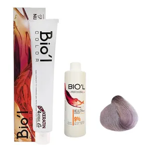 کیت رنگ مو بیول مدل HERBAL شماره 0023 حجم 100 میلی لیتر رنگ بلوند بژ ویژه روشن  