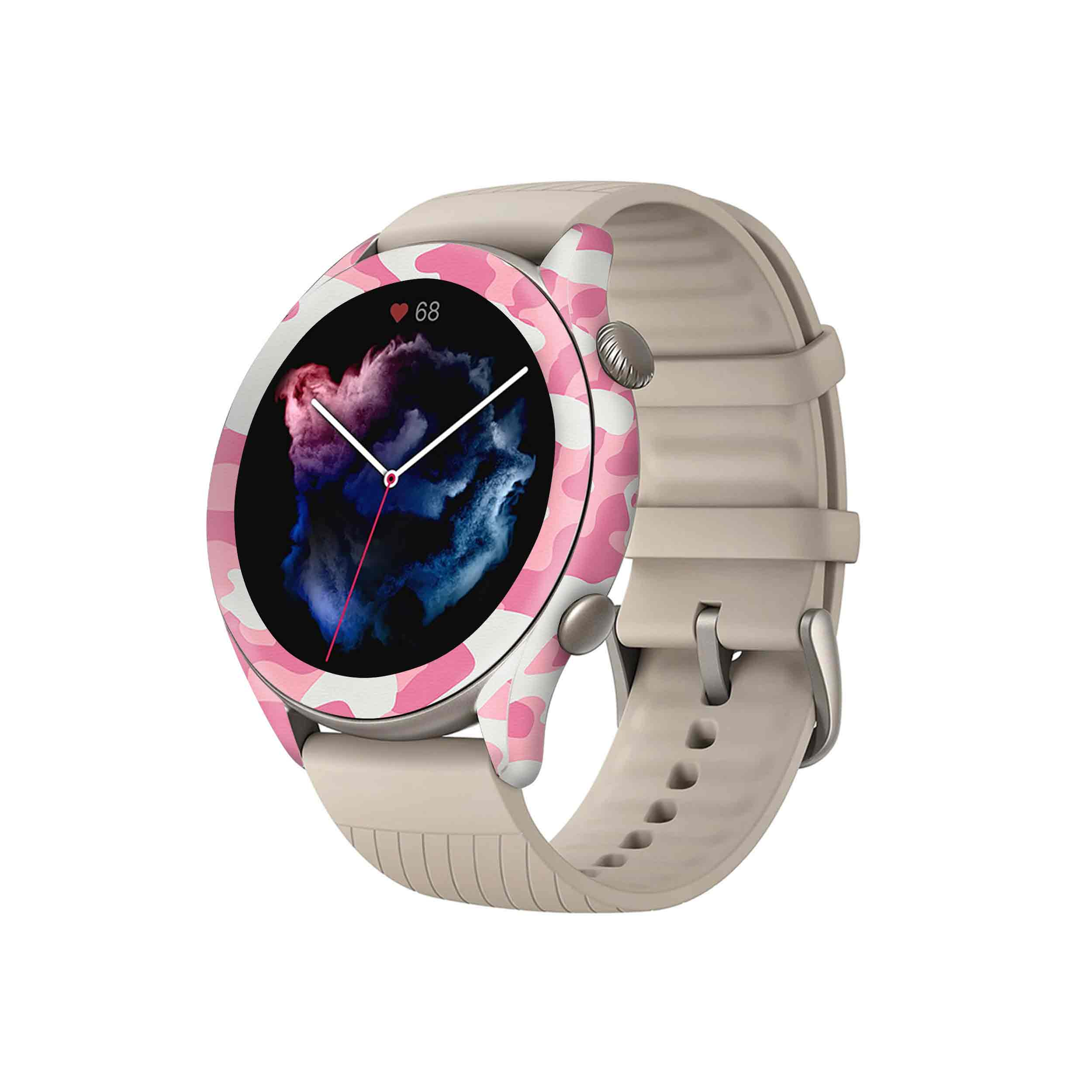 برچسب ماهوت طرح Army-Pink مناسب برای ساعت هوشمند آمازفیت GTR 3