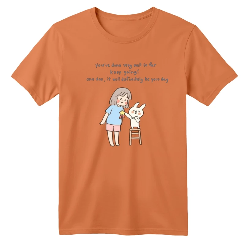 تی شرت آستین کوتاه بچگانه مدل دختر و خرگوش کد 3