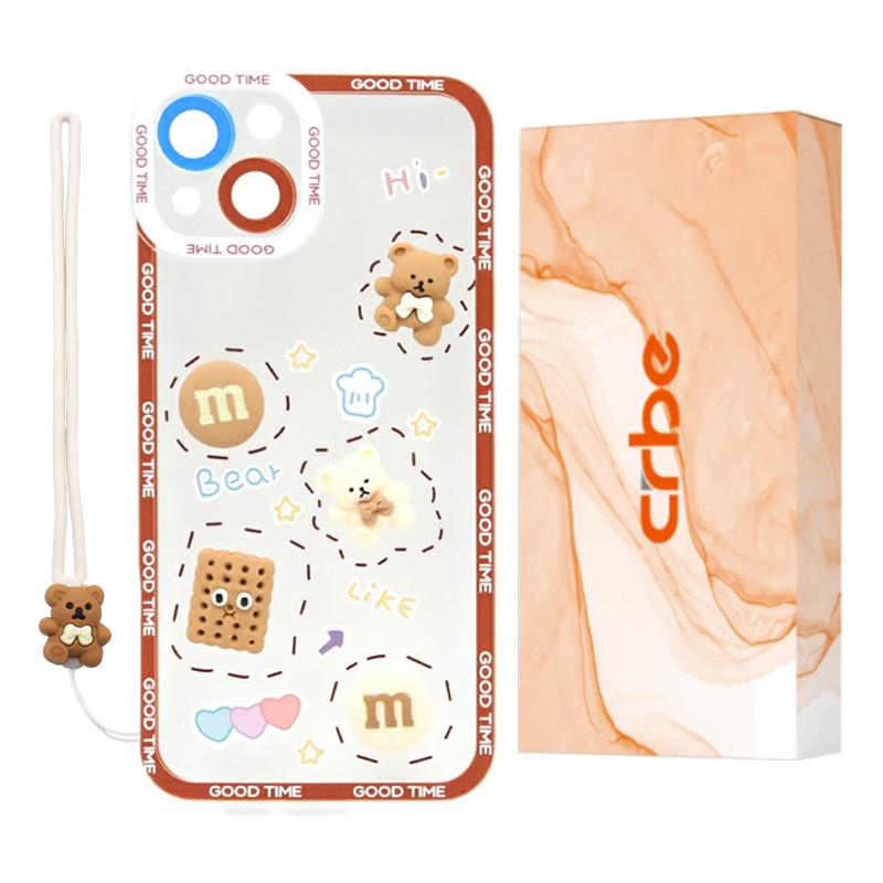 کاور کربی مدل Biscuit1 مناسب برای گوشی موبایل اپل iPhone 13 به همراه بند آویز