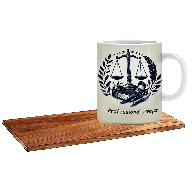 ماگ ال ایکس پی مدل کادوی مناسب برای وکیل کد 067 به همراه زیر لیوانی