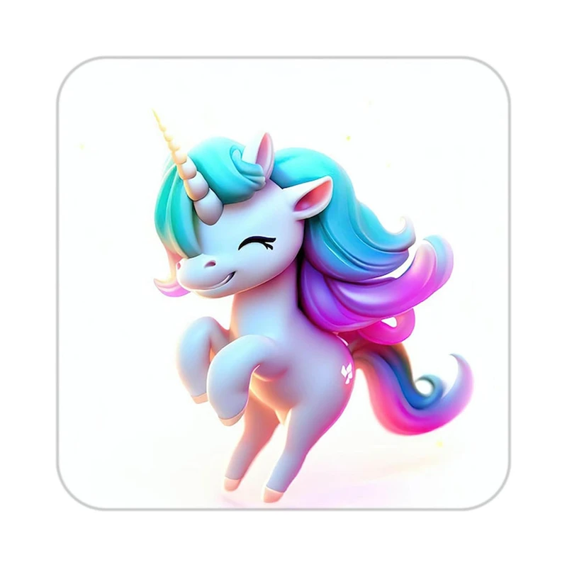 زیر لیوانی کاکتی طرح اسب تک شاخ و یونیکورن مدل mp32824