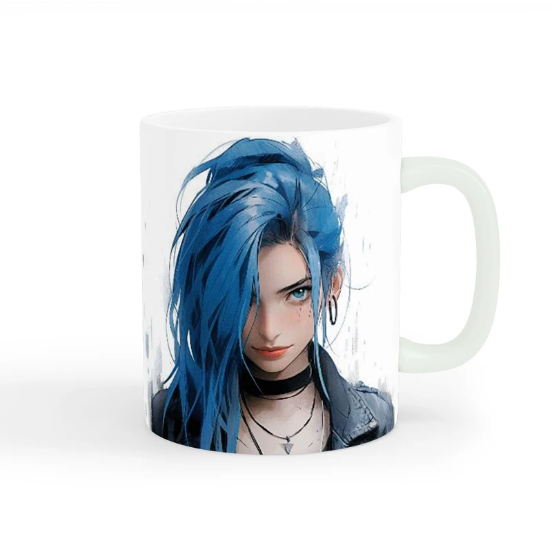 ماگ طرح دخترانه دختر مو آبی کد wall-7896