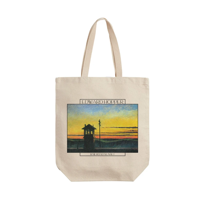 ساک خرید ترمه طراحان ایده مدل غروب راه آهن از هاپر کد art0535 - L