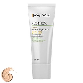 کرم مرطوب‌کننده رنگی پرایم مدل Acnex Tinted SPF 30 حجم 50 میلی‌لیتر