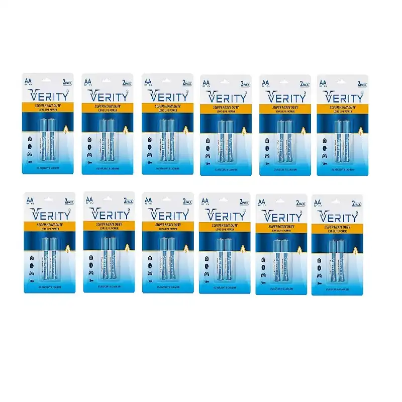 باتری قلمی وریتی مدل Zinc Carbon AA بسته 24 عددی