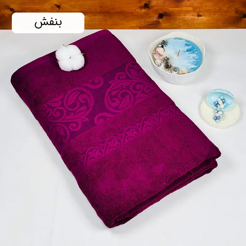 حوله حمامی دنیز طرح آنیسا سایز 100×160 سانتی متر
