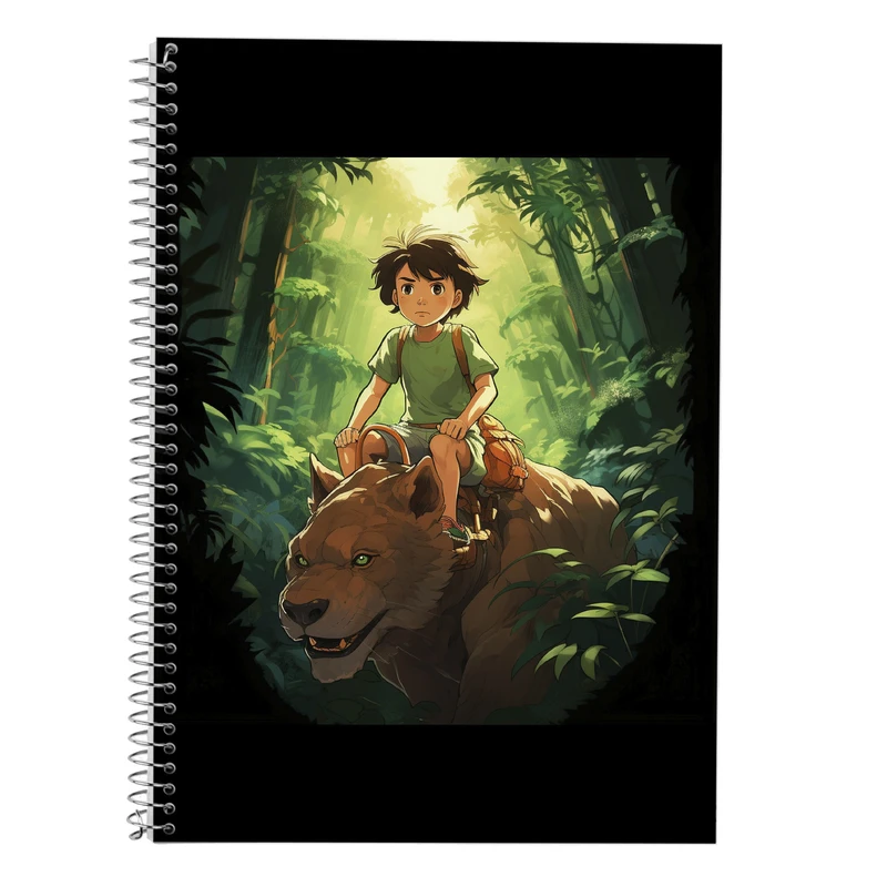 دفتر زبان 50 برگ مدوپد مدل سه خط طرح Ghibli کد DF2542