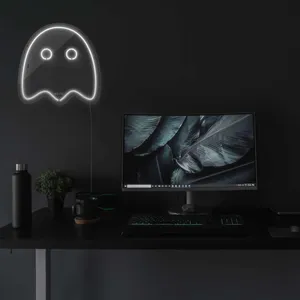 چراغ دیواری نئون دیزاین طرح Packman-2_WHT