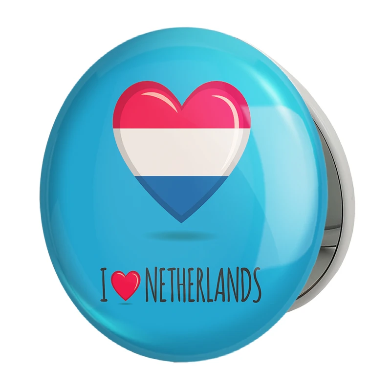 آینه جیبی خندالو طرح پرچم هلند مدل تاشو کد 20474 