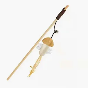 اسباب بازی گربه مدل چوب بازی طرح موشک زنگوله دار