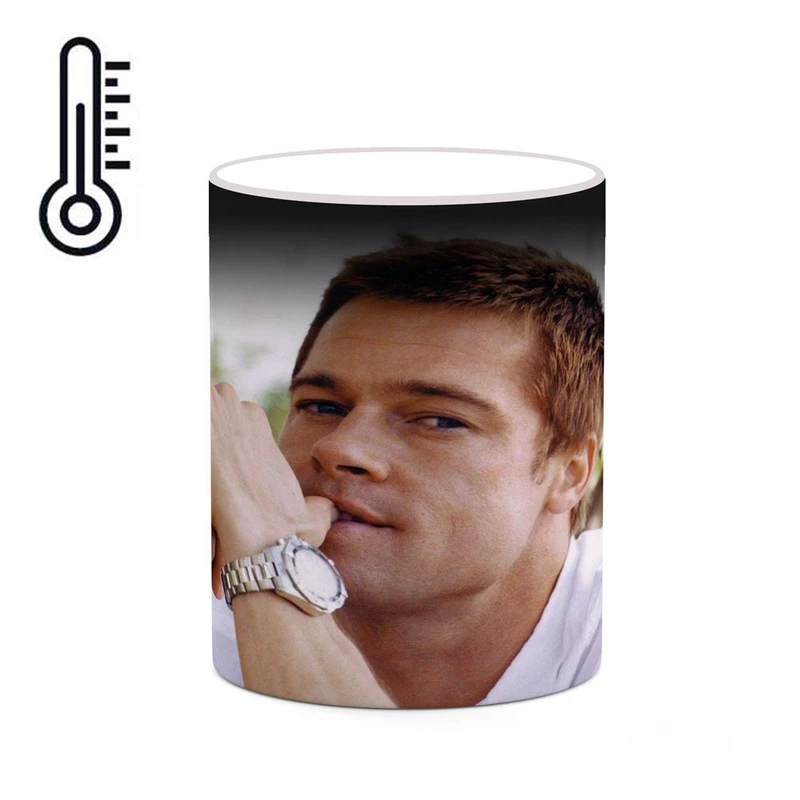 ماگ حرارتی کاکتی طرح برد پیت Brad Pitt مدل mgh25301
