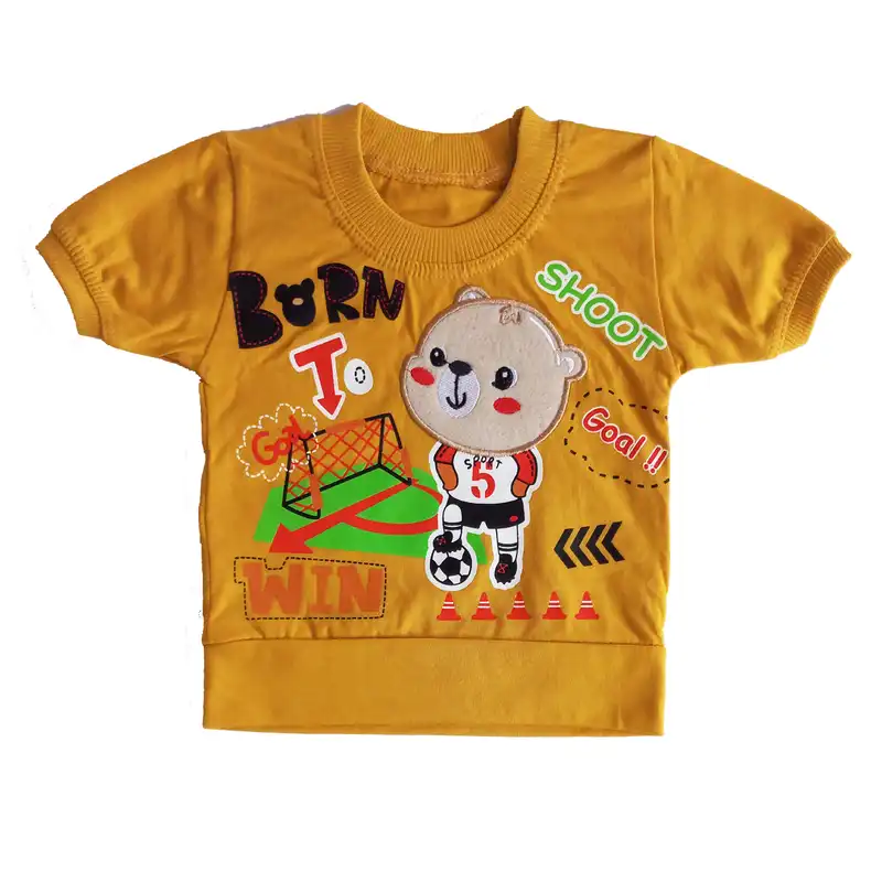 ست تی شرت آستین کوتاه و شلوارک بچگانه مدل بورن پی 4 کد 075