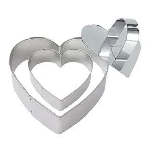 کاتر شیرینی پزی طرح قلب کد Eli-3 مجموعه 3 عددی