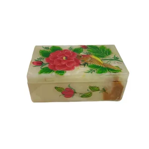 جعبه جواهرات مدل  گل و مرغ پرکار کد S1508