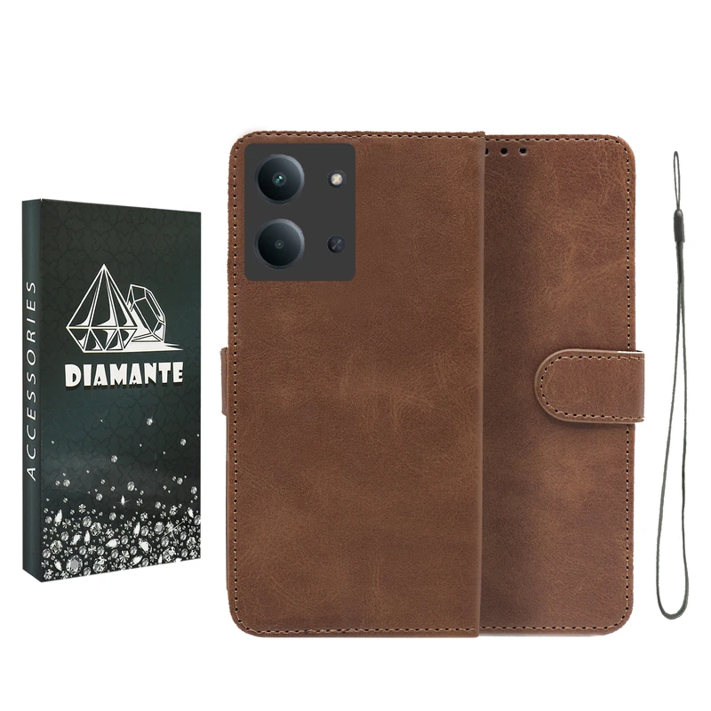 کیف کلاسوری دیامانته مدل Bandaviz Bk مناسب برای گوشی موبایل شیائومی Redmi 15C به همراه بند