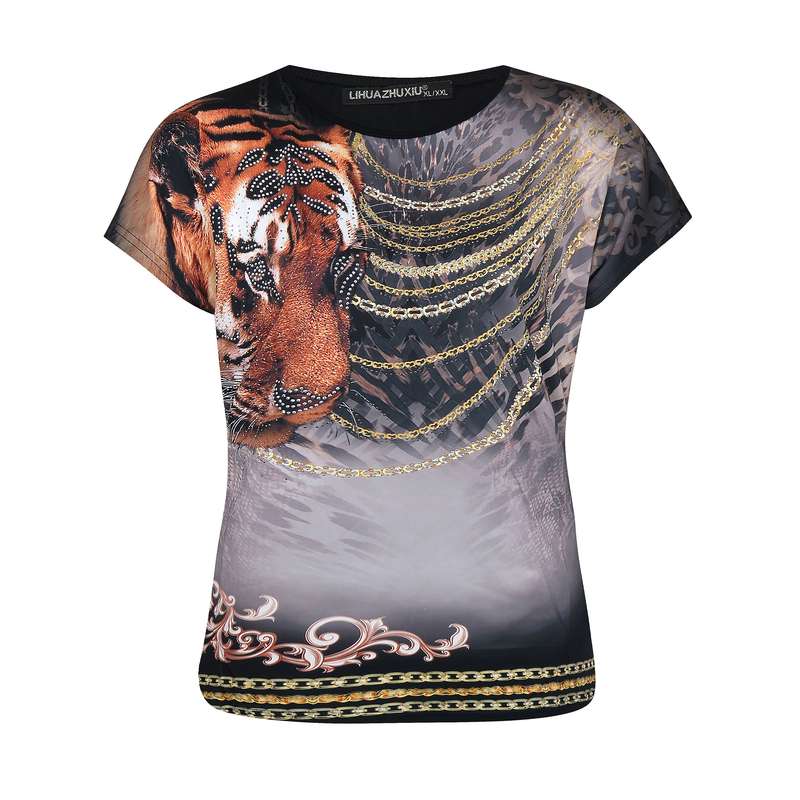 بلوز آستین کوتاه زنانه مدل LION کد BL5444