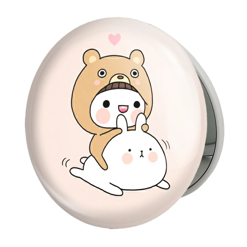 آینه جیبی خندالو طرح خرس حیوانات بامزه مدل تاشو کد 21074 