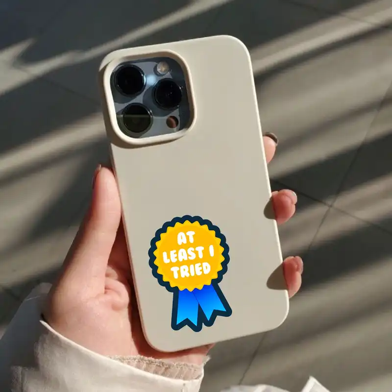 استیکر تزئینی موبایل و تبلت لولو مدل حداقل من تلاش کردم کد 284