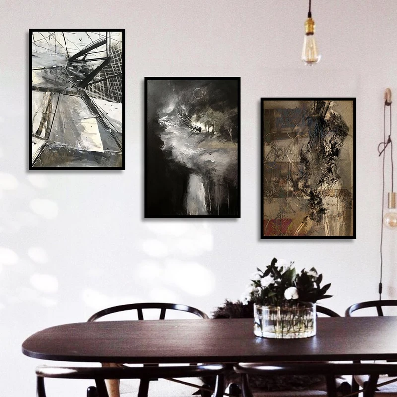 تابلو بکلیت طرح نقاشی مدرن مدل شاین اکلیلی B-1503 مجموعه 3 عددی