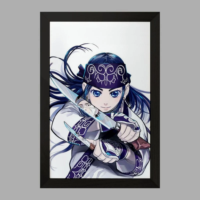 تابلو خندالو مدل اسیرپا انیمه کامویی طلایی Golden Kamuy کد 23716