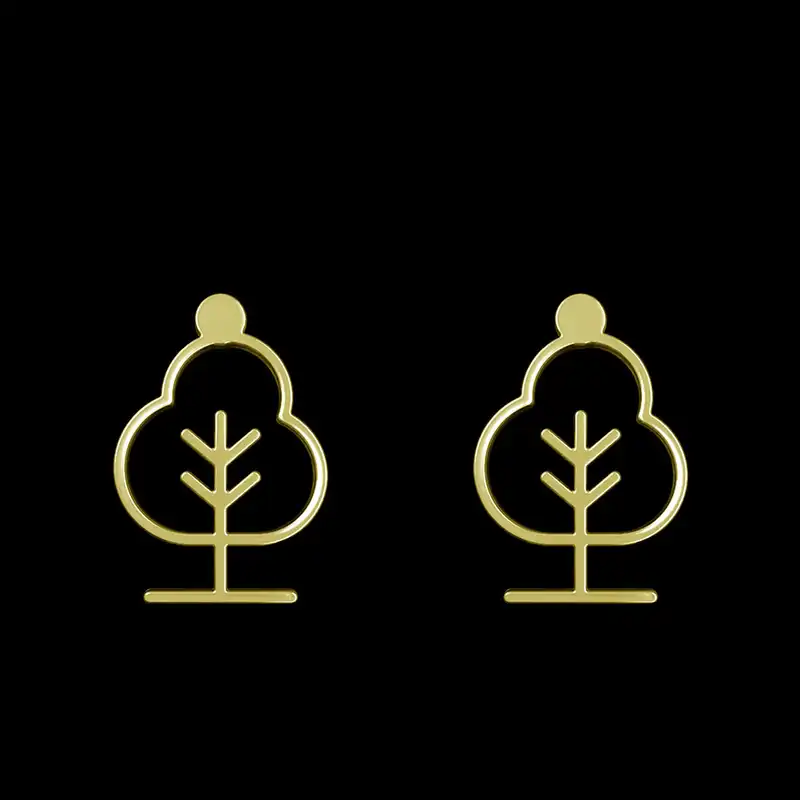 گوشواره طلا 18 عیار زنانه مدوپد مدل درخت کد GA1-15805