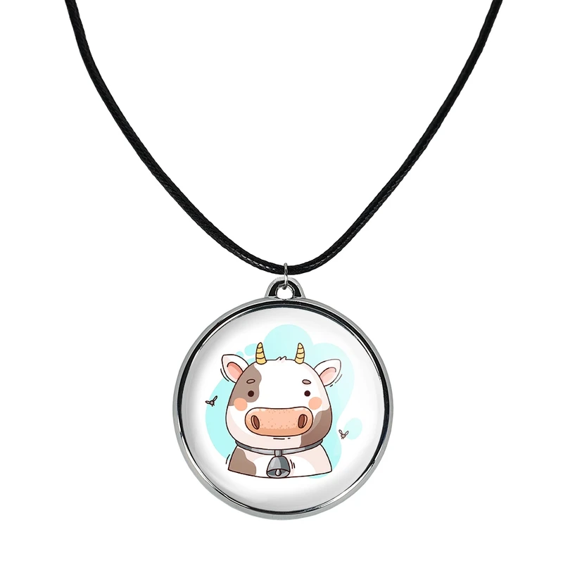 گردنبند خندالو مدل گاو حیوانات بامزه کد 3717837167