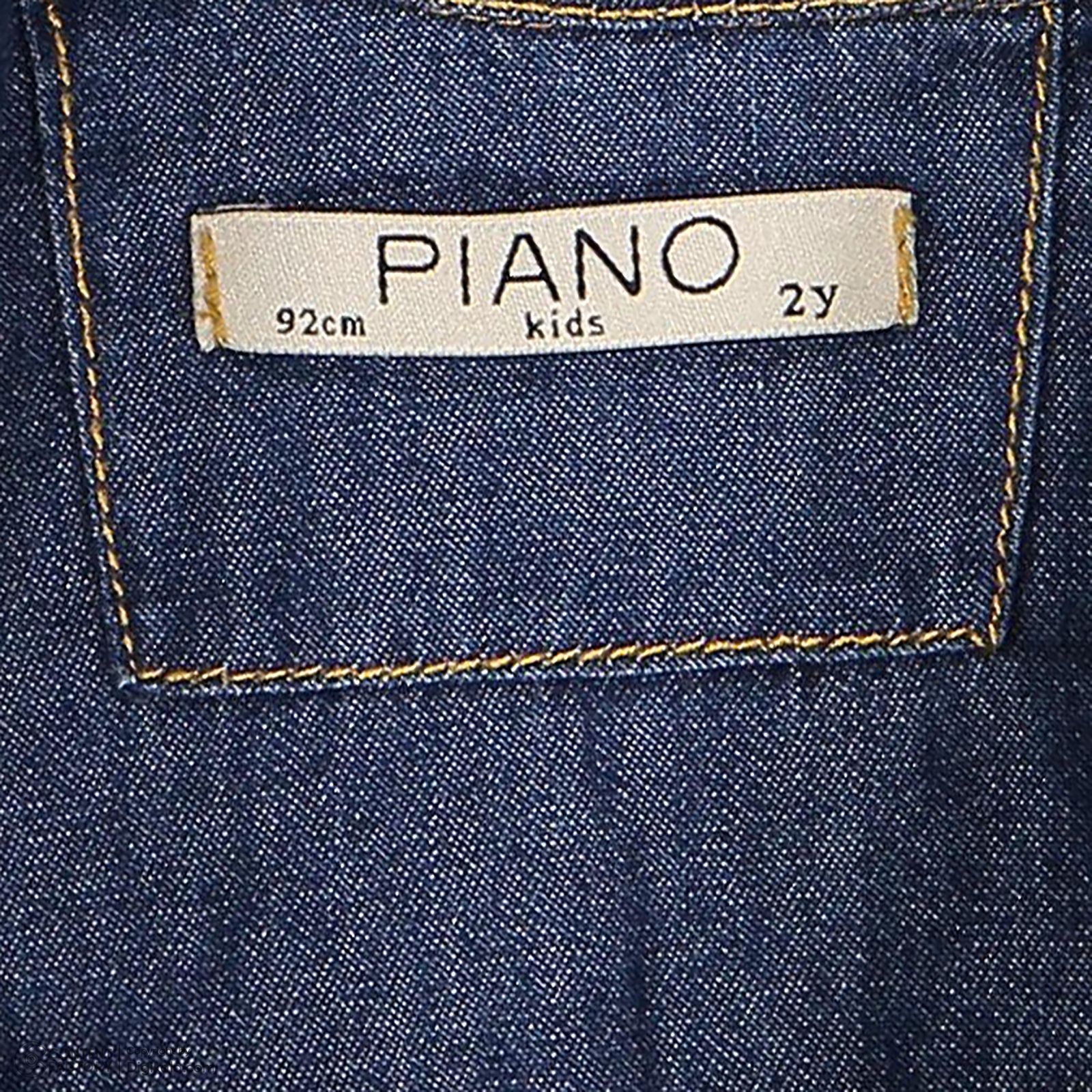 پیراهن پسرانه پیانو مدل 1172 رنگ سرمه ای -  - 5
