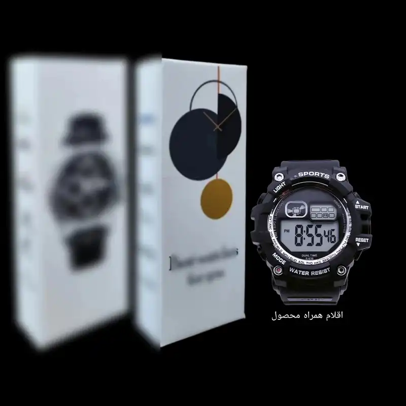 ساعت مچی دیجیتال مدل تک زمانه کرنومتر دار کد 4