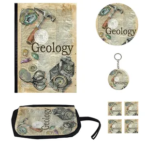 بسته لوازم تحریر مدل زمین شناسی کد Geology مجموعه 8 عددی 