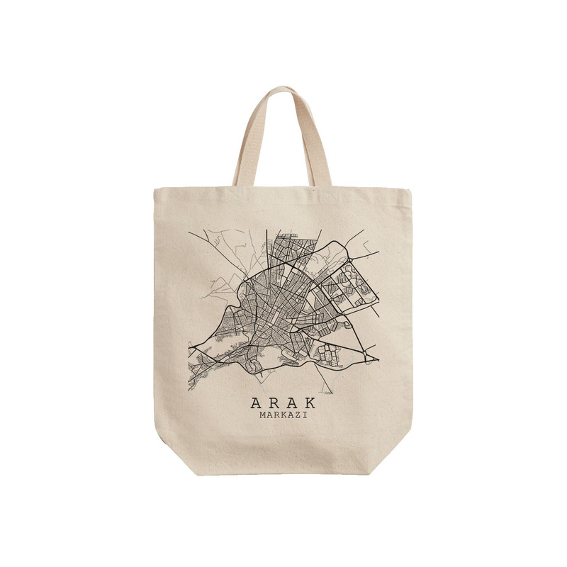 ساک خرید ترمه طراحان ایده مدل نقشه شهر اراک کد map0513  - S