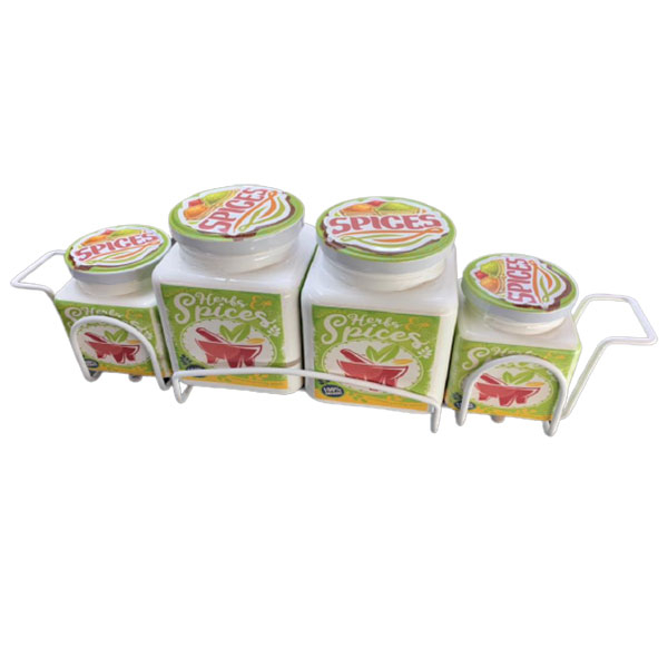 ست جای ادویه 5 پارچه مدل GLS-HERBS کد SHR 689