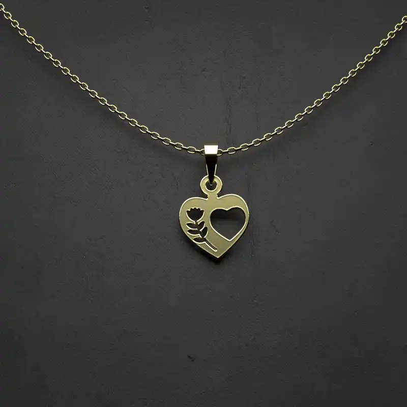 گردنبند طلا 18 عیار زنانه مدوپد مدل گل کد CA10083