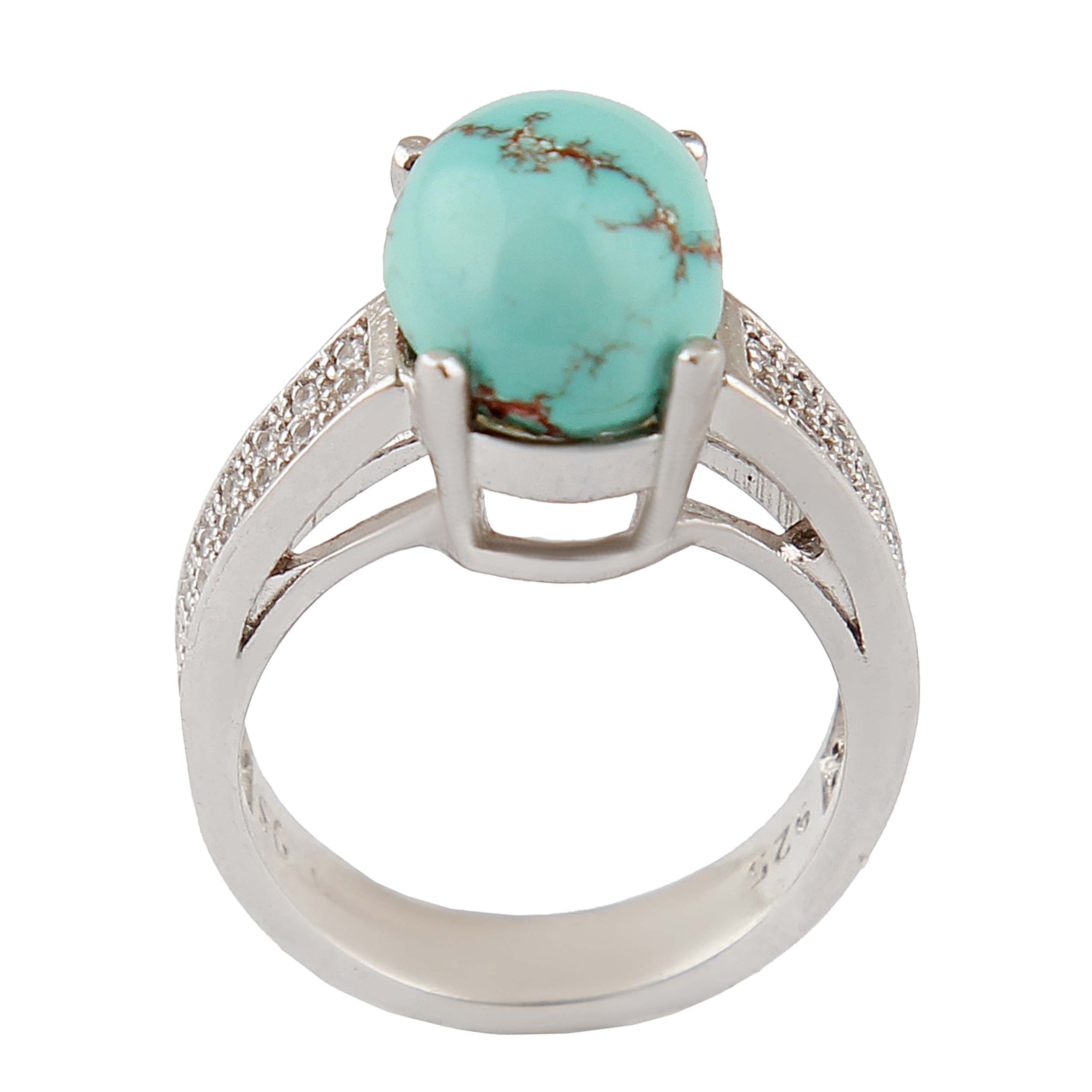 انگشتر نقره زنانه بازرگانی میلادی مدل فیروزه طبیعی نیشابور کد AWR_1647 انگشتر نقره زنانه بازرگانی میلادی مدل فیروزه طبیعی نیشابور کد AWR_1647