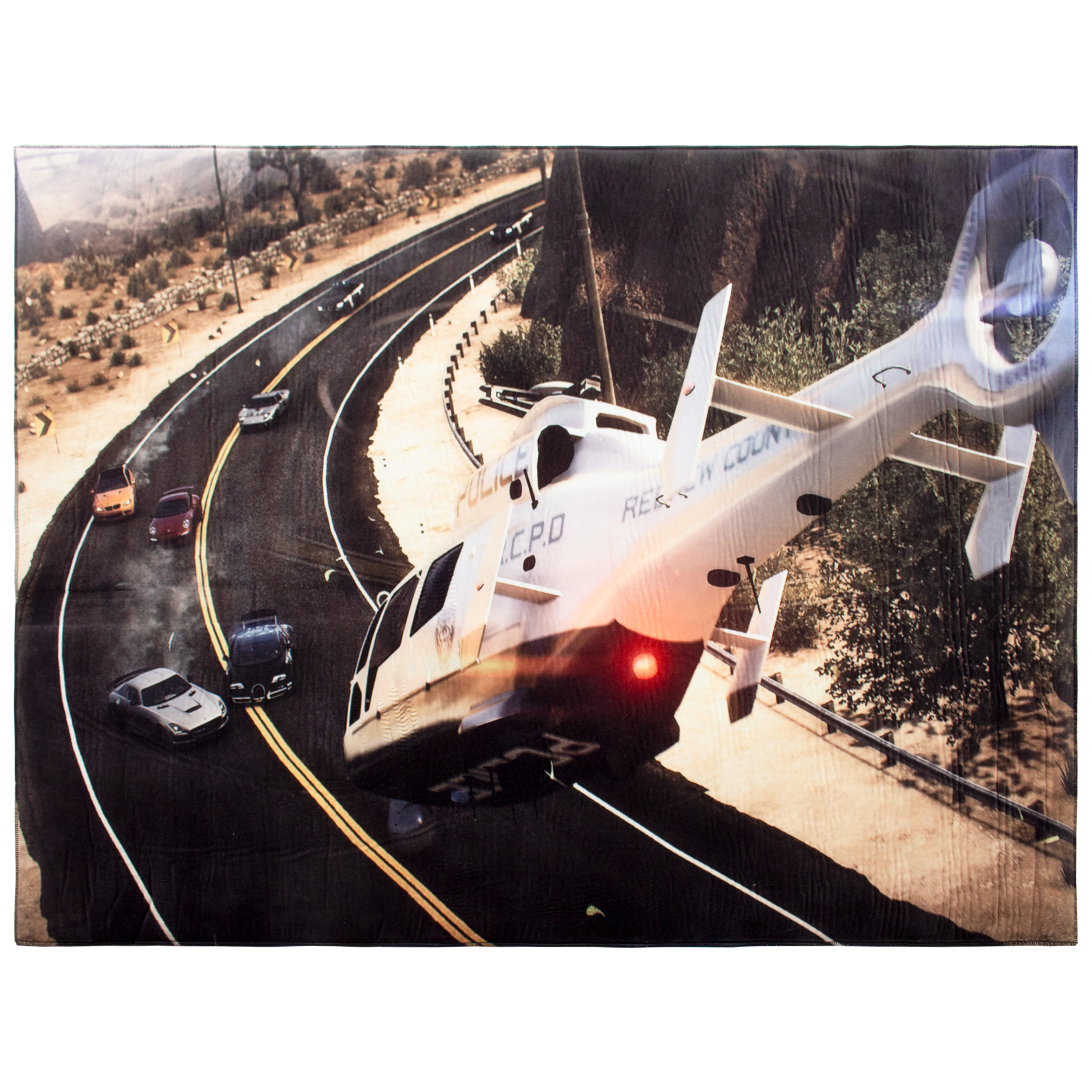 فرش ماشینی جانگل مدل Fast And Furious کد 3D-T17