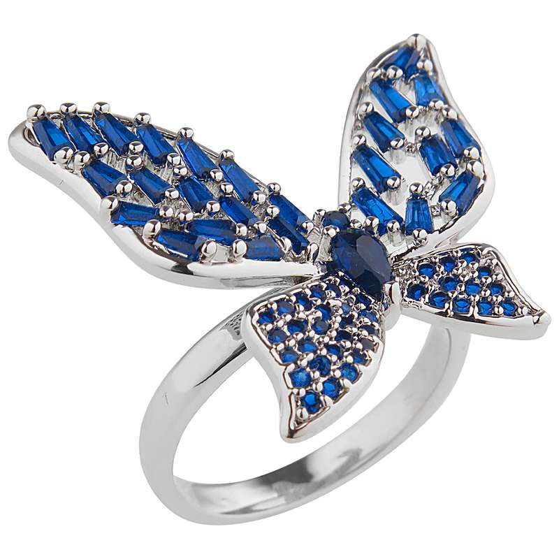 انگشتر زنانه مدل پروانه جواهری کد 324100 انگشتر زنانه مدل پروانه جواهری کد 324100