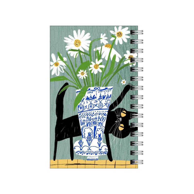 دفترچه یادداشت مدل to do list طرح گربه شیطون و گلدون کد 1674198