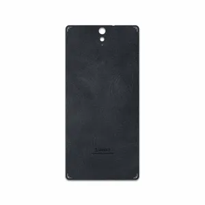 MAHOOT Graphite Buffalo Leather Cover Sticker for Sony Xperia C5