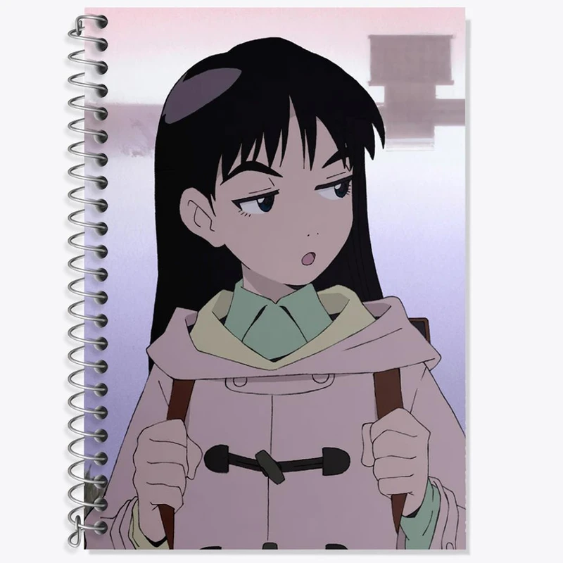 دفتر زبان 50 برگ خندالو مدل دو خط طرح نیناموری انیمه فولی کولی Fooly Cooly کد 23555