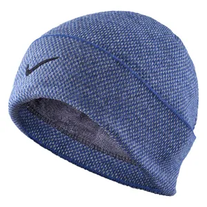 کلاه بافتنی مدل لبه برگرد داخل خز طرح شطرنجی