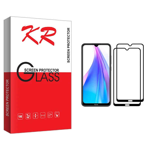 محافظ صفحه نمایش کی آر مدل +HD مناسب برای گوشی موبایل شیائومی Redmi Note 8T بسته دو عددی