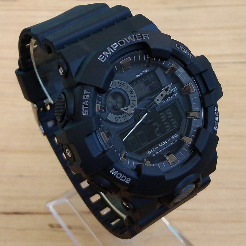 ساعت مچی عقربه‌ای مردانه کوارتزمدل ورزشی اسپرت دوزمانه کد 763