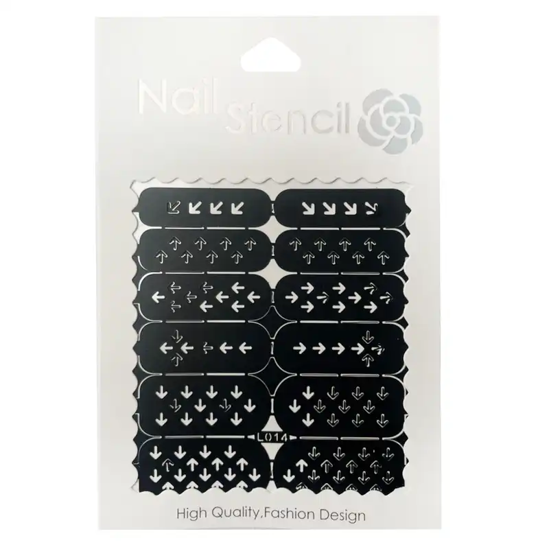 شابلون طراحی ناخن نیل استنسیل مدل L014