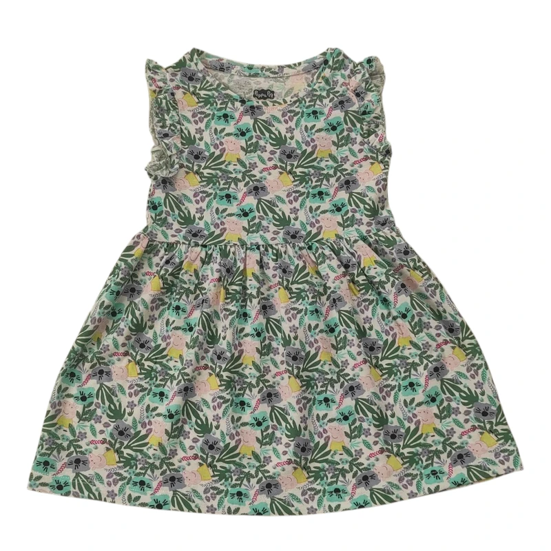 پیراهن بدون آستین یقه گرد دخترانه پپا پیگ مدل A0