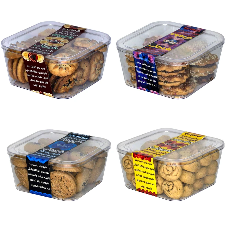 پک شیرینی شکر قهوه ای پذیرایی - 300 گرم بسته 4 عددی 