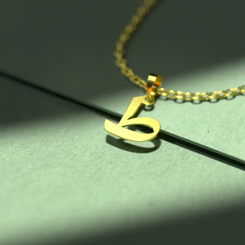 گردنبند طلا 18 عیار زنانه مدوپد مدل حرف ط کد I3-1-1383